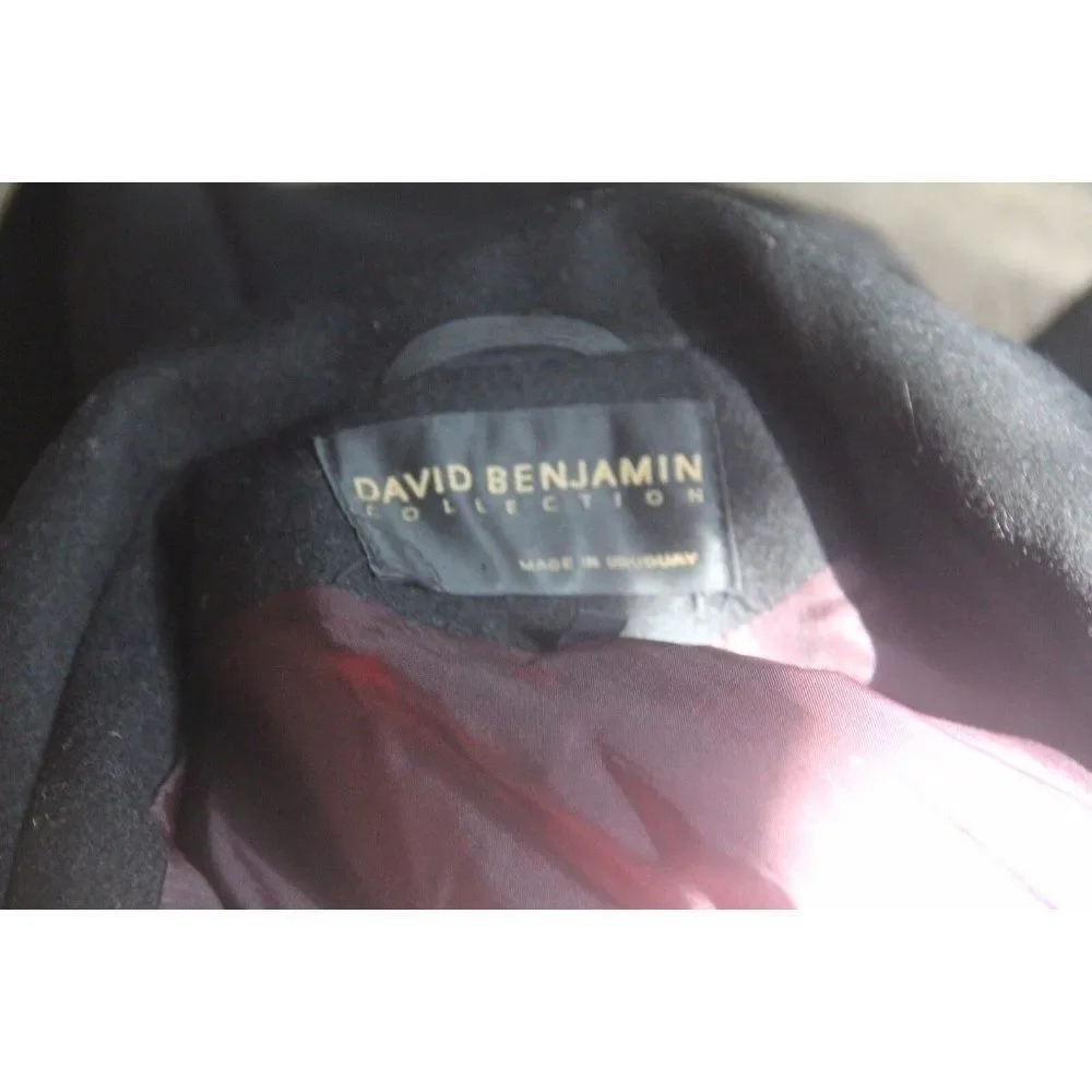 David Benjamin Collection Wool Women Size‎ 6 Jacket Coat Vintage Uruguay Black